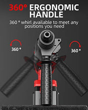 Load image into Gallery viewer, Rotary Hammer Drill, WAKYME SDS-Plus 1/2 inch 21V Cordless Demolition Hammer with 1400RPM and Two 4.0Ah Batteries, Variable Speed, 3-in-1 Mode Brushless Impact Drill with Safety Clutch, 13 Pieces Set
