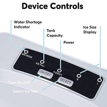 Load image into Gallery viewer, Oline Ice Maker Machine, Automatic Self-Cleaning Portable Electric Countertop Ice Maker, 26 Pounds in 24 Hours, 9 Ice Cubes Ready in 7 Minutes, with Ice Scoop &amp; Basket (White)
