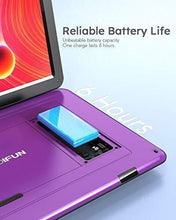 Load image into Gallery viewer, 17.5" Portable DVD Player with 15.6" Large HD Screen, 6 Hours Rechargeable Battery, Support USB/SD Card/Sync TV and Multiple Disc Formats, High Volume Speaker, Purple
