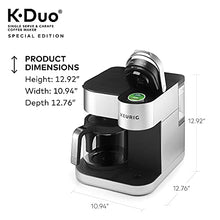 Load image into Gallery viewer, Keurig K-Duo Special Edition Coffee Maker, Single Serve and 12-Cup Drip Coffee Brewer, Compatible with K-Cup Pods and Ground Coffee, Silver
