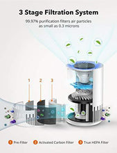 Load image into Gallery viewer, TaoTronics HEPA Air Purifier for Home, Allergens Smoke Pollen Pets Hair, Desktop Air Cleaner with True HEPA Filter, Sleep Mode, Night Light, Odors Dust, Bedroom Office
