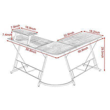 Load image into Gallery viewer, Mr IRONSTONE L-Shaped Desk 50.8" Computer Corner Desk, Home Gaming Desk, Office Writing Workstation with Large Monitor Stand, Space-Saving, Easy to Assemble, Black
