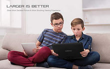 Load image into Gallery viewer, COOAU 17.9“ Portable DVD Player with 15.6" Large Swivel Screen, 6 Hrs Long Lasting Built-in Battery, Region Free, Stereo Sound, with Remote Controller, SD+USB+AVin+AVout+Earphone Port. (Black)
