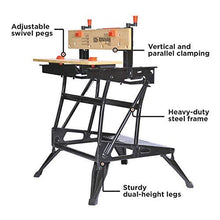 Load image into Gallery viewer, BLACK+DECKER Portable Workbench, Project Center and Vise (WM425-A)
