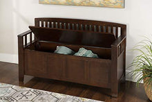 Load image into Gallery viewer, Linon Home Dcor Linon Home Decor Cynthia Storage Bench, 50"w x 17.25"d x 32"h, Walnut

