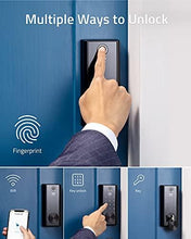 Load image into Gallery viewer, eufy Security Smart Lock Touch &amp; Wi-Fi, Fingerprint Scanner, Keyless Entry Door Lock, Smart Wi-Fi Lock, Bluetooth Electronic Deadbolt, Touchscreen Keypad, BHMA Certified, IP65 Weatherproofing
