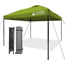 Load image into Gallery viewer, Leader Accessories Pop Up Canopy Tent 10'x10' Canopy Instant Canopy Shelter Straight Leg Including Wheeled Carry Bag, Green
