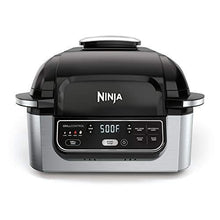 Load image into Gallery viewer, Ninja Foodi AG301 5-in-1 Indoor Electric Countertop Grill with 4-Quart Air Fryer, Roast, Bake, Dehydrate, and Cyclonic Grilling Technology
