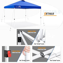 Load image into Gallery viewer, EAGLE PEAK 10’ x 10' Pop Up Canopy Tent Instant Outdoor Canopy Easy Set-up Straight Leg Folding Shelter with 100 Square Feet of Shade (Blue)
