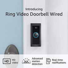 Load image into Gallery viewer, Introducing Ring Video Doorbell Wired – Convenient, essential features in a compact design, pair with Ring Chime to hear audio alerts in your home (existing doorbell wiring required) - 2021 release
