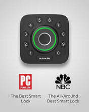 Load image into Gallery viewer, ULTRALOQ Smart Lock U-Bolt Pro + Bridge WiFi Adaptor, 6-in-1 Keyless Entry Door Lock with WiFi, Bluetooth, Biometric Fingerprint and Keypad, Smart Door Lock Front Door, Deadbolt Lock Edition
