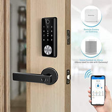 Load image into Gallery viewer, Tiffane Biometric Fingerprint Door Lock, Bluetooth WiFi Door Lock, Smart Door Lock for Front Door, Smart Door Lever (Black)
