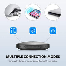 Load image into Gallery viewer, Bluetooth Speakerphone - eMeet M2 Gray Conference Speaker w/Dongle, Idea for Home Office 360º Voice Pickup 4 AI Echo &amp; Noise Canceling Microphones, Skype USB Speakerphone AUX in/Out for up to 8 People
