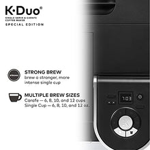 Load image into Gallery viewer, Keurig K-Duo Special Edition Coffee Maker, Single Serve and 12-Cup Drip Coffee Brewer, Compatible with K-Cup Pods and Ground Coffee, Silver
