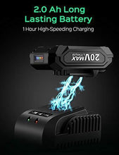 Load image into Gallery viewer, KIMO Cordless Leaf Blower, 2-in-1 Handheld Vacuum/Sweeper, 150 MPH, Variable Speed, w/2.0 Ah Li-ion Battery &amp; Charger, for Blowing Leaf/Snow, Dusting
