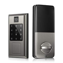 Load image into Gallery viewer, Security Smart Door Lock with Fingerprint Recognition, Oasbike Bluetooth Smart Door Lock, Touchscreen Keypad, Keyless Entry Door Lock Featuring Auto-Locking, Compatible with Alexa &amp; Google Assistant

