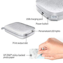 Load image into Gallery viewer, HP Sprocket Portable 2x3" Instant Photo Printer (Luna Pearl) Print Pictures on Zink Sticky-Backed Paper From Your iOS &amp; Android Device
