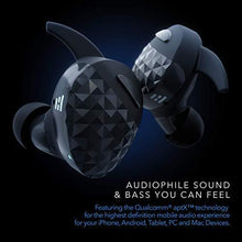 Load image into Gallery viewer, HELM True Wireless Bluetooth 5.0 Headphones, Earbuds, Audiophile HiFi Sound, Qualcomm aptX, Comfort Secure Fit, Sport Sweatproof, 6 Hrs Play Time +30 Hrs w/Charging Case, Dual Mics, Auto-Pairing
