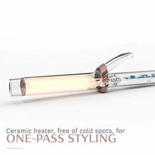 Load image into Gallery viewer, T3 - SinglePass Curl 1 ¼" Professional Curling Iron Custom Blend Ceramic Curling and Styling Iron with Adjustable Heat Settings for Shiny Smooth Curls and Waves, White/Rose Gold
