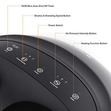 Load image into Gallery viewer, Shiatsu Foot Massager Machine with Heat - Electric Feet Massage with Adjustable Deep Kneading, Rolling and Air Compression for Foot Massage at Home and Office - Panel Control
