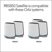 Load image into Gallery viewer, NETGEAR Orbi Whole Home Tri-band Mesh WiFi 6 Add-on Satellite (RBS850) – Works with Your Orbi WiFi 6 System Adds up to 2,500 sq. ft. Coverage AX6000 (Up to 6Gbps)
