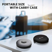 Load image into Gallery viewer, Bluetooth Speakerphone - eMeet M2 Gray Conference Speaker w/Dongle, Idea for Home Office 360º Voice Pickup 4 AI Echo &amp; Noise Canceling Microphones, Skype USB Speakerphone AUX in/Out for up to 8 People
