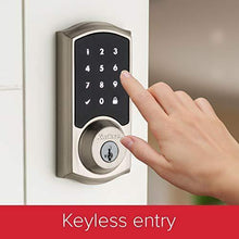 Load image into Gallery viewer, Kwikset 99160-020 Smartcode 916 Traditional Smart Lock Touchscreen Electronic Deadbolt Door Lock with SmartKey Security and Z-Wave Plus, Satin Nickel
