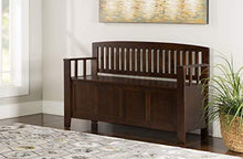 Load image into Gallery viewer, Linon Home Dcor Linon Home Decor Cynthia Storage Bench, 50"w x 17.25"d x 32"h, Walnut
