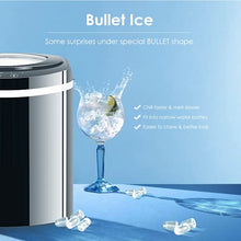 Load image into Gallery viewer, TRUSTECH Ice Maker Machine for Countertop, Automatic Ice Makers Countertop Self Cleaning, 9 Cubes Ready in 6 Mins, 26 lbs in 24 Hours, Perfect for Home/Kitchen/Office, Ice Scoop&amp;Basket, Black
