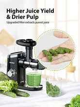 Load image into Gallery viewer, Slow Juicer,Aeitto Masticating Juicer,Juice Extractor,Cold Press Juicer with 2-Speed Modes,Juicer Machines with Reverse Function &amp; Quiet Motor for Vegetables And Fruits,Easy to Clean with Brush
