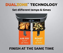 Load image into Gallery viewer, Ninja DZ201 Foodi 6-in-1 2-Basket Air Fryer with DualZone Technology, 8-Quart Capacity, and a Dark Grey Stainless Finish
