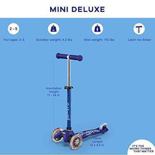 Load image into Gallery viewer, Micro Mini Deluxe 3-Wheeled, Lean-to-Steer, Swiss-Designed Micro Scooter for Kids, Ages 2-5 - Blue…
