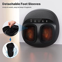 Load image into Gallery viewer, RENPHO Foot Massager Machine with Heat and Remote, Fathers Day Gifts, Shiatsu Deep Kneading, Delivers Relief for Tired Muscles and Plantar Fasciitis, Fits feet up to Men Size 12-Black
