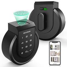 Load image into Gallery viewer, SECURAM Touch Smart Lock Deadbolt, Keyless Entry Door Lock with Fingerprint, Touchpad, High-Security Keys, Remote Control, Voice Control via Alexa, Easy Installation, Auto-relock and Alarm
