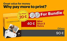 Load image into Gallery viewer, Kodak Mini Shot 3 Retro (60 Sheets) 3x3 2-in-1 Portable Wireless Instant Camera &amp; Photo Printer, Compatible with iOS, Android &amp; Bluetooth, Real Photo HD, 4PASS Technology &amp; Laminated Finish – White
