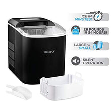 Load image into Gallery viewer, Igloo ICEB26BK Portable Electric Countertop 26-Pound Automatic Ice Maker, Black
