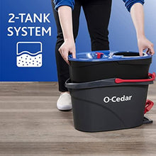 Load image into Gallery viewer, O-Cedar EasyWring RinseClean Microfiber Spin Mop &amp; Bucket Floor Cleaning System with 2 Extra Refills, Grey
