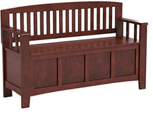 Load image into Gallery viewer, Linon Home Dcor Linon Home Decor Cynthia Storage Bench, 50"w x 17.25"d x 32"h, Walnut
