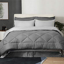Load image into Gallery viewer, Bedsure King Size Comforter Set - 8 Pieces Reversible King Bed in A Bag，Bed Sets King with Comforter and Sheets, Grey Bedding Comforter Sets
