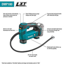 Load image into Gallery viewer, Makita DMP180ZX 18V LXT Lithium-Ion Cordless Inflator, Tool Only
