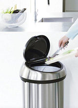 Load image into Gallery viewer, Brabantia Touch Trash Can 16 gallon/60 liter - Matte Steel Fingerprint-Proof, 484506
