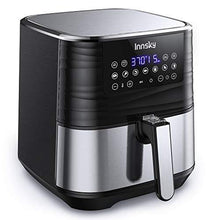 Load image into Gallery viewer, Innsky Air Fryer 5.8QT, 11-in-1 Stainless Steel Air Fryer Oven Dehydrator, Preheat, Delay Start &amp; Keep Warm, 7 Food Presets, 1700W Oilless Cooker for Roast, Bake, Grill, LED Touchscreen, Recipes Book
