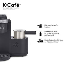 Load image into Gallery viewer, Keurig K-Cafe Single-Serve K-Cup Coffee Maker, Latte Maker and Cappuccino Maker, Comes with Dishwasher Safe Milk Frother, Coffee Shot Capability, Compatible With all Keurig K-Cup Pods, Dark Charco

