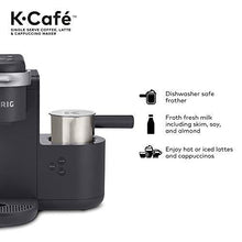Load image into Gallery viewer, Keurig K-Cafe Single-Serve K-Cup Coffee Maker, Latte Maker and Cappuccino Maker, Comes with Dishwasher Safe Milk Frother, Coffee Shot Capability, Compatible With all Keurig K-Cup Pods, Dark Charcoal
