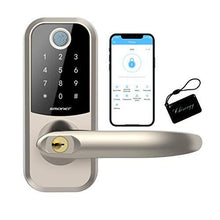 Load image into Gallery viewer, [2021 Newest]Smart Lock SMONET 5-in-1 Keyless Entry Fingerprint Door Lock, Bluetooth Lock with Reversible Handle,Work with Alexa (Need Extra Gateway),eKey,IC Card,App Auto Lock for Home, Hotel, Office

