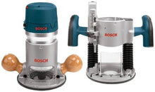 Load image into Gallery viewer, Bosch 1617EVSPK Wood Router Tool Combo Kit - 2.25 Horsepower Plunge Router &amp; Fixed Base Router Kit with a Variable Speed 12 Amp Motor
