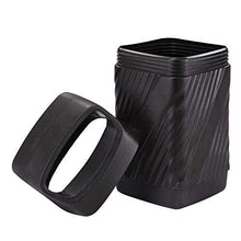 Load image into Gallery viewer, Safco Products 9371BL Twist Outdoor/Indoor Covered Top Plastic Trash Can, 32-Gallons, Two Openings, Touch-Free Disposal, Weather-Resistant, Ideal for Busy Environments, Black
