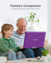 Load image into Gallery viewer, 17.5" Portable DVD Player with 15.6" Large HD Screen, 6 Hours Rechargeable Battery, Support USB/SD Card/Sync TV and Multiple Disc Formats, High Volume Speaker, Purple
