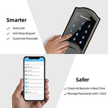 Load image into Gallery viewer, Smart Deadbolt,SMONET Smart WiFi Deadbolt, Digital Electronic Keyless Entry Door Lock Bluetooth Touchscreen Auto Lock with Gateway Hub, Work with Alexa,APP,Code,Key for Home Apartment Front Door,Black
