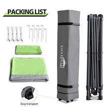 Load image into Gallery viewer, EAGLE PEAK 13' x 13' Straight Leg Pop Up Canopy Tent Instant Outdoor Canopy Easy Set-up Folding Shelter w/ Auto Extending Eaves 169 Square Feet of Shade (Gray/Green)
